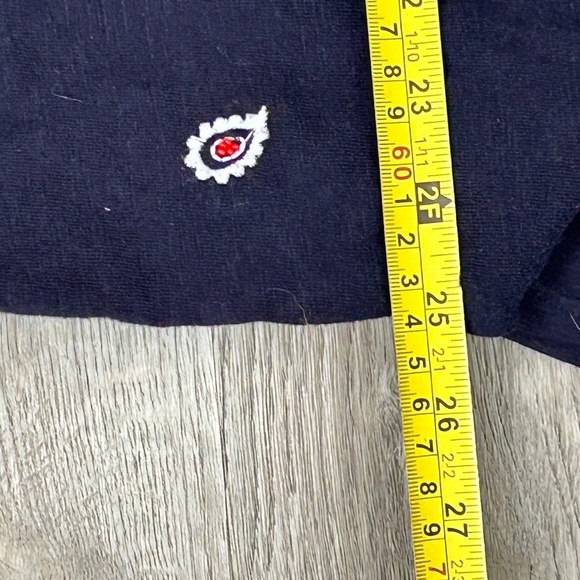 Talbots Navy Embroidered Split Neck Knit Top Sz 3X - Picture 9 of 9